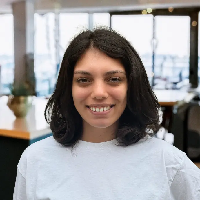 Maureen Briançon, co-founder of Frogs&Roos, smiling